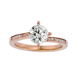 Elegant Round-Cut Diamond Channel-Set Engagement Ring