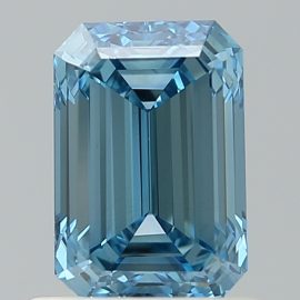 1.09 Carat - FANCY VIVID - BLUE - VS1 - Cut - EMERALD