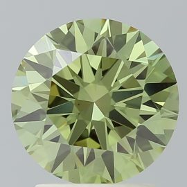 2.12 Carat - FANCY VIVID - GREEN - VS2 - Cut - ROUND