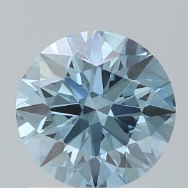 1.23 Carat - FANCY VIVID - BLUE - SI1 - Cut - ROUND