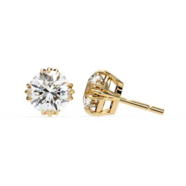 18KT Female Solitaire 2.4 Earring