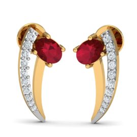 18KT Female Daily Wear 2 Earring