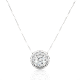 18KT Female Halo 3.4 Pendent