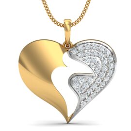 18KT Female Daily Wear 3 Pendent