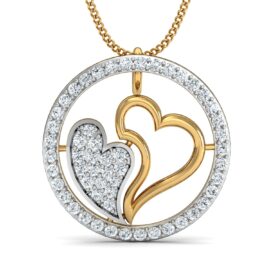 18KT Female Daily Wear 3 Pendent