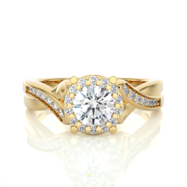 18KT Female Halo 6.6 Ring