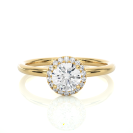 18KT Female Halo 3.2 Ring