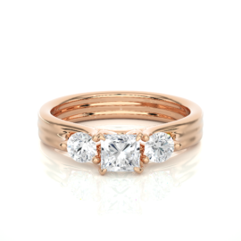 18KT Female Three Stone 5.93 Ring