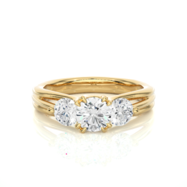 18KT Female Three Stone 5.5 Ring
