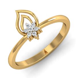 18KT Female Daily Wear 3 Ring
