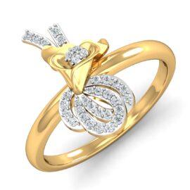 18KT Female Daily Wear 4 Ring