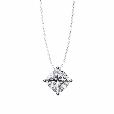 Dava Cushion <span class="diamond">Square Solitaire 2ct Pendant</span>