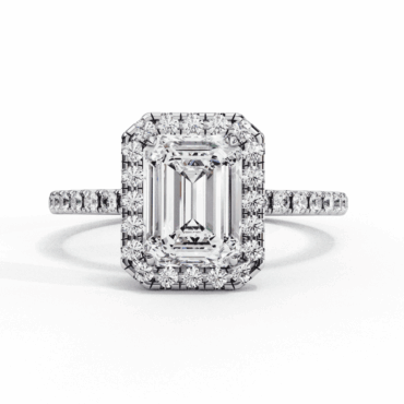 Pitmedden Emerald <span class="diamond">Pave Halo 1.5ct Ring</span>