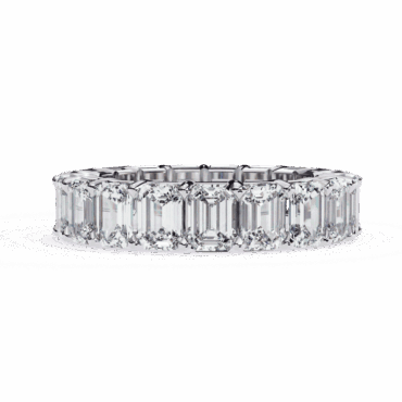 Kilchoan Emerald <span class="diamond">Cut Eternity Ring</span>