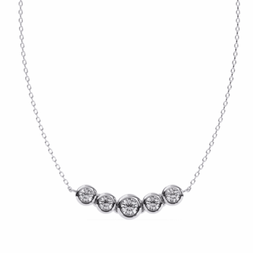 Tayvallich Five <span class="diamond">Stone Bezel Dainty Pendant</span>