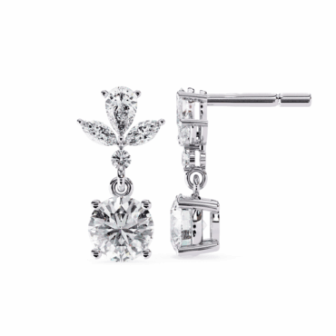 Aviemore Two <span class="diamond">Tone Drop Solitaire 0.57ct Earrings</span>