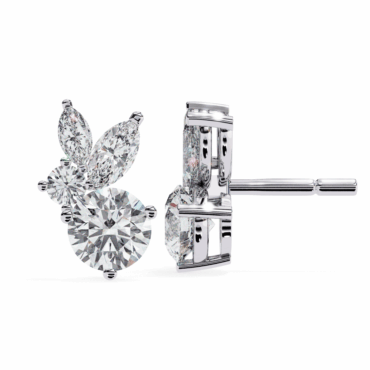 Balerno Cluster <span class="diamond">Halo Unique 0.74ct Earrings</span>