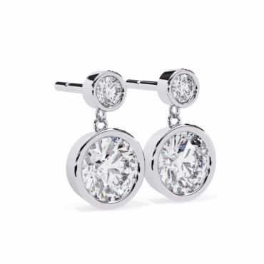 Tayport Bezel <span class="diamond">Drop Solitaire 1.76ct Earrings</span>