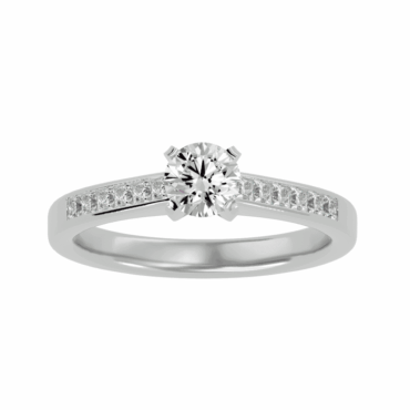 Crinan Four<span class="diamond">Prong Pave 1ct Ring</span>
