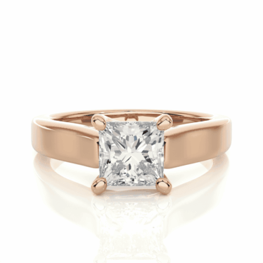 Glencruitten Wide <span class="diamond">Band Solitaire Princess 1ct Ring</span>