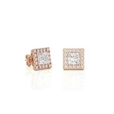 Methil Halo <span class="diamond">Princess 0.8ct Earrings</span>