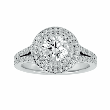 Lochaber Double<span class="diamond"> Halo Pave Diamond 1ct Ring</span>