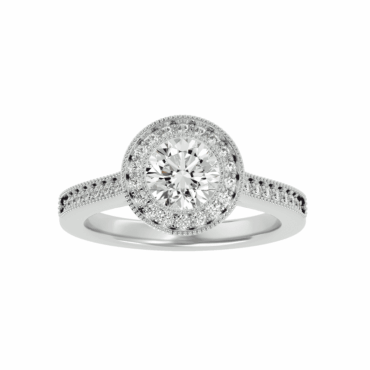 Morvern Millgrain<span class="diamond">Pave Halo 1.25ct Ring</span>
