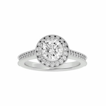 Stromness Millgrain<span class="diamond"> Pave Halo 1.25ct Ring</span>