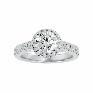 Lomond Solitaire <span class="diamond">Pave Halo 1ct Ring</span>