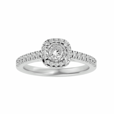 Kinross<span class="diamond"> Solitaire Pave Halo 0.50ct Ring</span>