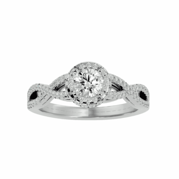 Banrigh <span class="diamond"> Twisted Halo Solitaire 0.50ct Ring</span>