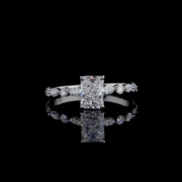 Glenmore Radiant <span class="diamond">Pave 0.96ct Diamond Ring</span>