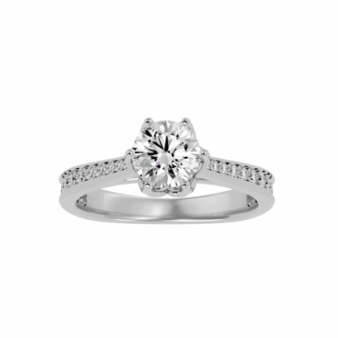 Falkirk Solitaire <span class="diamond">Pave 1ct Ring</span>