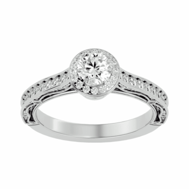 Elgin Halo <span class="diamond">Pave Unique 0.50ct Ring</span>