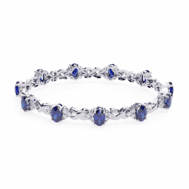 Kinross Sapphire <span class="diamond">Twist Infinity Bracelet</span>