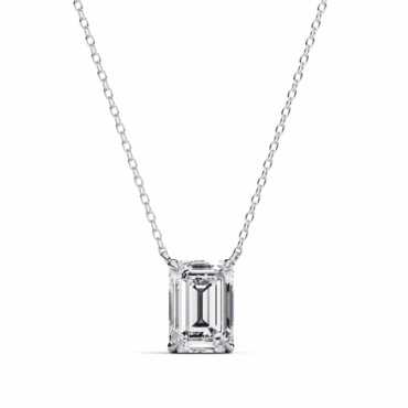Ness Stand <span class="diamond">Emerald Solitaire 1ct Pendant</span>