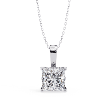Rum Vintage <span class="diamond">Princess Cut Solitaire 2.62ct Pendant</span>