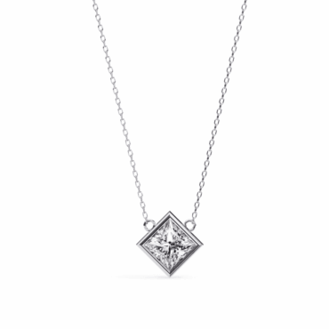 Seil Princess <span class="diamond">Bezel Solitaire 2ct Pendant</span>