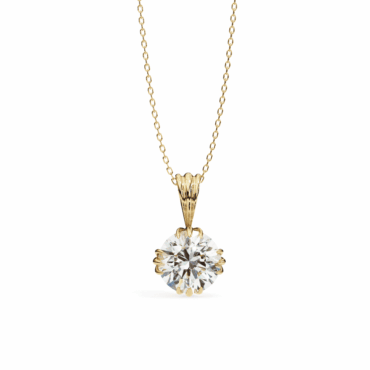Thurso Tiger <span class="diamond">Prong Solitaire Halo 2ct Pendant</span>