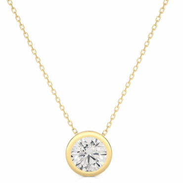 Kippen Bezel <span class="diamond">Round Solitaire 1ct Pendant</span>