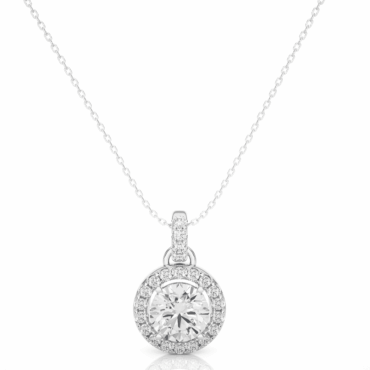 Largs Round <span class="diamond">Loop Halo 1.25ct Pendant</span>