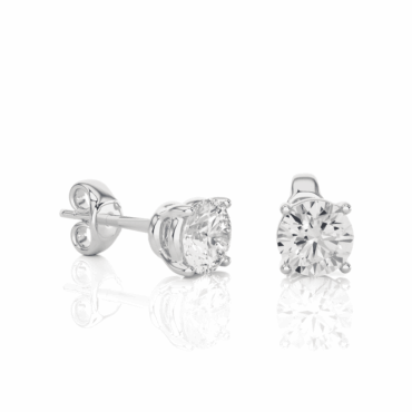 Fortrose Four <span class="diamond">Prong Solitaire Round 0.5ct Stud Earrings</span>