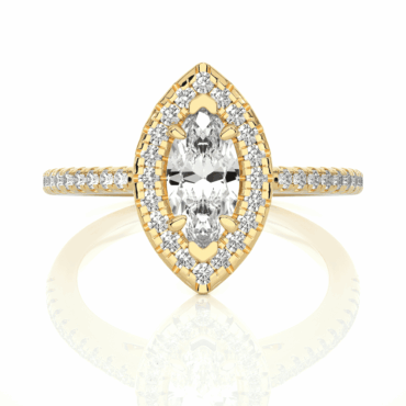 Laggan Marquise <span class="diamond">Halo Pave 0.60ct Ring</span>