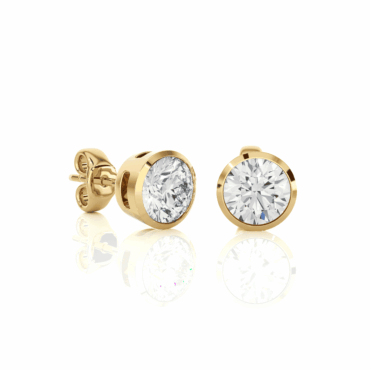 Kinloch Full <span class="diamond">Bezel Solitaire Round 0.5ct Earrings</span>