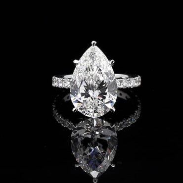 Rogart Pear <span class="diamond">Hidden Halo 6ct Diamond Ring</span>