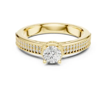 Pecan Hidden <span class="diamond">Halo 0.45 ct Ring</span>